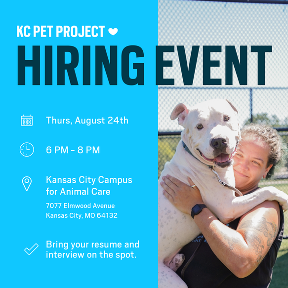 KC Pet Project Hiring Event graphic