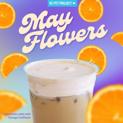 May Flowers featured coffee drink graphic