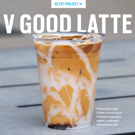 V Good Latte Coffee Drink Graphic