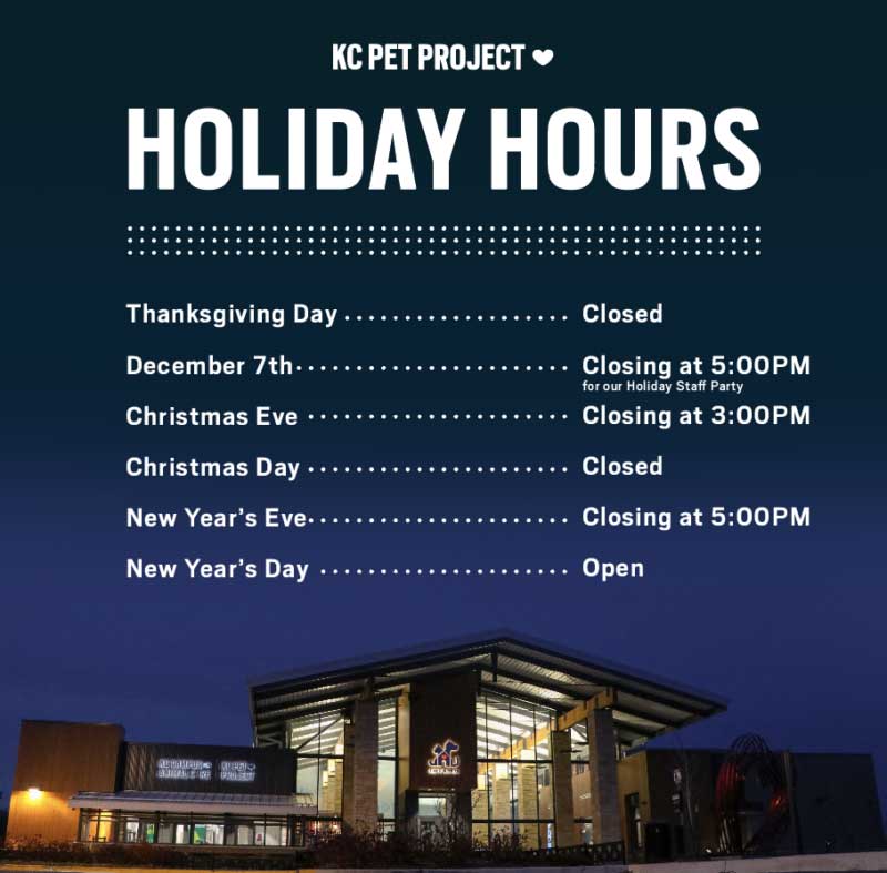 KC Pet Project Holiday Hours | KC Pet Project